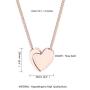Clasicomis Small Heart Necklace, 14k Rose Gold Plated Heart Shaped Chain Pendant Gift for Women Girls Kids