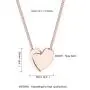 Clasicomis Small Heart Necklace, 14k Rose Gold Plated Heart Shaped Chain Pendant Gift for Women Girls Kids