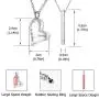 BGAFLOVE Set of 2 Cremation Jewelry CZ Crystals Stainless Steel Tone Bar Urn Pendant Memorial Ashes Keepsake Exquisite Necklace for Women Men, Urn Necklaces for Ashes with Filling Kit
