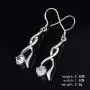 YAZILIND Sparkling Drop Dangle Earrings Statement Cubic Zirconia Silver Infinity Hollow Women Hook Earrings Elegant Dainty Jewelry YAZILIND Sparkling Drop Dangle Earrings Statement Cubic Zirconia Silver Infinity Hollow Women Hook Earrings Elegant Dainty Jewelry