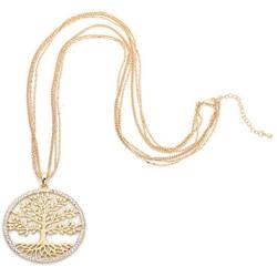 Ouran Long Chain Necklace for Women,Celtic Tree of Life Pendant Necklace Gold and Silver Necklace CZ Crystal