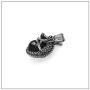 Heavstjer Punk Rock Stainless Steel Dragon Pendant Crystal Ball Necklace,24inches Link Chain