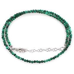 NirvanaIN Natural Malachite Gemstone Necklace with sterling silver for her, Birthday & Christmas gift