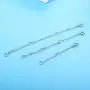 Sllaiss 3 Pcs 925 Sterling Silver Necklace Extender Chain Bracelet Anklet Chain Set for Necklace Adjustable Length 2'' 3'' 4'' Sllaiss 3 Pcs 925 Sterling Silver Necklace Extender Chain Bracelet Anklet Chain Set for Necklace Adjustable Length 2'' 3'' 4''