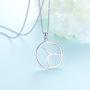S925 Sterling Silver Gymnastics Sport Charm Pendant Necklace Inspirational Jewelry Gifts for Women，Gymnasts, Coaches