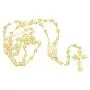 Ritastephens Italian Sterling Silver Gold-tone 3mm Rosary Bead Virgin Mary Cross Necklace, 20'' Ritastephens Italian Sterling Silver Gold-tone 3mm Rosary Bead Virgin Mary Cross Necklace, 20''