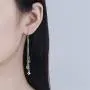 Tiny Cube Long Tassel Threader Chain Drop Dangle Earrings for Women Teen Girls Dainty Elegant White Gold Plated Hypoallergenic Sensitive Ears Hanging Crawler Jewelry Gifts for Girlfriend Tiny Cube Long Tassel Threader Chain Drop Dangle Earrings for Women Teen Girls Dainty Elegant White Gold Plated Hypoallergenic Sensitive Ears Hanging Crawler Jewelry Gifts for Girlfriend