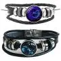 Punk Alloy Leather Bracelet Constellation Bracelet Braided Rope Bracelet Bangle Elastic Bracelets Wristbands for Women & Men 2 Piece Set Punk Alloy Leather Bracelet Constellation Bracelet Braided Rope Bracelet Bangle Elastic Bracelets Wristbands for Women & Men 2 Piece Set