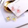 ONEYIM Funny Goldfish Earrings,Water Bag Shape Dangle Hook Earrings Charm Jewelry Gift Earrings for Women Girls-2 Pairs(One Red& One Yellow)