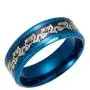 Vintage Chinese Stainless Steel Blue Dragon Ring Vintage Chinese Stainless Steel Blue Dragon Ring