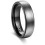 Greenpod 6mm Tungsten Wedding Rings Band for Men Women Silver/Black/Blue/Rose Gold Two Tone Engagement Rings Comfort Fit Size 4-15