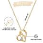 Ursteel Heart Initial Necklace, 14k Gold Plated Dainty Cubic Zirconia Forever Love Heart Letter Pendant Necklaces for Women Teen Girls