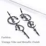MINIDUO Moon and Star Drop Earrings Exaggerated Fashion Long Drop Dangle Stud Drop Earrings for Women Girls MINIDUO Moon and Star Drop Earrings Exaggerated Fashion Long Drop Dangle Stud Drop Earrings for Women Girls