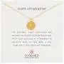 Dogeared Saint Christopher Travelers Reminder Necklace Gold Dipped One Size