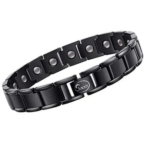 Titanium Magnetic Bracelet for Men,Elegant Therapy Titanium Magnetic Bracelet for Pain Relief Magnetic Bracelet Men (Black) Titanium Magnetic Bracelet for Men,Elegant Therapy Titanium Magnetic Bracelet for Pain Relief Magnetic Bracelet Men (Black)
