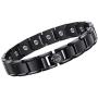 Titanium Magnetic Bracelet for Men,Elegant Therapy Titanium Magnetic Bracelet for Pain Relief Magnetic Bracelet Men （Black）