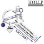 HOLLP Police Retirement Gifts Police Officer Retired Keychain One Journey End.So Another Can Begin Keychain Police Jewelry Gift for Police Officer