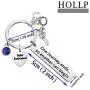 HOLLP Police Retirement Gifts Police Officer Retired Keychain One Journey End.So Another Can Begin Keychain Police Jewelry Gift for Police Officer