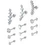 Besteel 16G Stainless Steel Cartilage Stud Earrings CZ Helix Tragus Daith Conch Monroe Piercing Set for Women Men