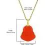 Laughing Buddha Red Jade Pendant Necklace Rope Chain Genuine Certified Grade A Jadeite Jade Hand Crafted, Jade Neckalce, 14k Gold Filled Laughing Jade Buddha necklace, Jade Medallion