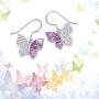Sunflower/Butterfly Earrings 925 Sterling Silver Cute Dainty Dangle Hypoallergenic CZ Earrings for Women Christmas Gifts