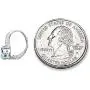 Sterling Silver Genuine or Synthetic Gemstone 7x5mm Oval-Cut Leverback Huggie Earrings