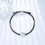 ZENI Initial Letter A to Z Customize Bracelet, Cubic Zirconia 925 Sterling Silver Bracelets for Women, 24cm Adjustable Handmade Braided Jewellery Friendship Gift