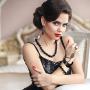 Hicarer 2 Pieces 1920s Flapper Bracelet Ring Set Imitation Pearl Crystal Bracelet for Women