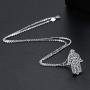 Hamsa Hand Necklace,925 Sterling Silver Pendant Jewelry for Women Men,Sacred Vintage Hand of Fatima Evil Eye Pendant with Fine Jewelry Gift Womens Path of Symbols Success Friendship Lotus Charm