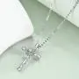 UCADRIT Cross with Rose Necklace 925 Sterling Silver with Simulated Birthstone Cross Jewelry for Women UCADRIT Cross with Rose Necklace 925 Sterling Silver with Simulated Birthstone Cross Jewelry for Women