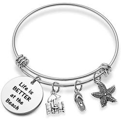Beach Bracelet Life is Better at The Beach Beach Lover Gift Beach Themed Jewelry Summber Ocean Bracelet