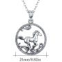 Waysles Cat/Unicorn/Deer/Horse/Elephant/Raccoon Necklace 925 Sterling Silver Cubic Zirconia Animal Love Heart Pendant Necklace Jewelry Gifts for Women with Gifts Box…
