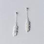 Elegant Feather Leaf Tassels Dangle Drop Earrings for Women Teen Girls S25 Sterling Silver Palm Leaf Earrings Ball Bead Studs Post Hypoallergenic Delicate Earrings Fashion Beach Summer Jewelry Gift
