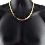 GM JEWELRY 14K Gold Plated Flat Herringbone Magic Chain Necklace 20 for Men Women Unisex Teens