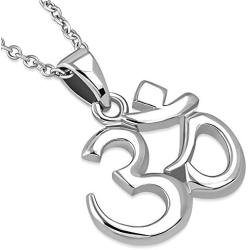 925 Sterling Silver Om Aum Ohm Yoga Pendant Necklace