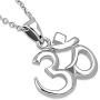 925 Sterling Silver Om Aum Ohm Yoga Pendant Necklace