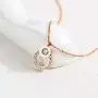 León Jewelry Roman Numerals Cubic Zirconia Ring Round Pendant Necklace Stainless Steel Rose Gold Plated for Women Girls León Jewelry Roman Numerals Cubic Zirconia Ring Round Pendant Necklace Stainless Steel Rose Gold Plated for Women Girls