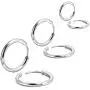 EACHLP Unisex 18K Real Gold Plating Surgical Steel Sleeper Tiny Hoop Earrings,Nose Ring Septum Ring Helix Ring Daith Ring Lip Ring Nipple Ring Snug Ring Rook Ring Body Piercing Jewelry