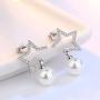 Injoy Jewelry Women Faux Pearl Jewelry Set, Round Faux Pearl Pendant Necklace and Stud Earrings Set for Women Girls