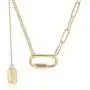Dainty paperclip link chain necklace - gold tone necklace Y chain adjuatable necklace for Women，gift for sister,mother