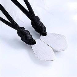 Sun and Moon Engraved Stone Pendant Necklace Magnet Attraction Design Romantic Love Stone Necklace for Boyfriend Girlfriend Couples Valentines Day Jewelry