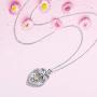 Waysles Sunflower Love Heart Pendant Necklace Jewelry Engraved You Are My Sunshine Sterling Silver Sunflower Bee Cubic Zirconia Jewelry Gifts for Women Daughter Wife