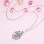 Waysles Sunflower Love Heart Pendant Necklace Jewelry Engraved You Are My Sunshine Sterling Silver Sunflower Bee Cubic Zirconia Jewelry Gifts for Women Daughter Wife