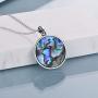 Sterling Silver Abalone Shell Tree of Life Gymnastist Necklace Gifts Gymnast Pendant Jewelry Gymnastics Inspirational Team Gifts for Gymnast Women