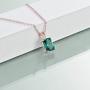 TOUPOP Birthday Gifts for Women s925 Sterling Silver Rose Gold Plated Choker Necklace with Square Cut Birthstone Gifts for Women Girls Birthday Mom