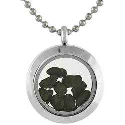 Starborn Gemstone Window Pendant in Stainless Steel