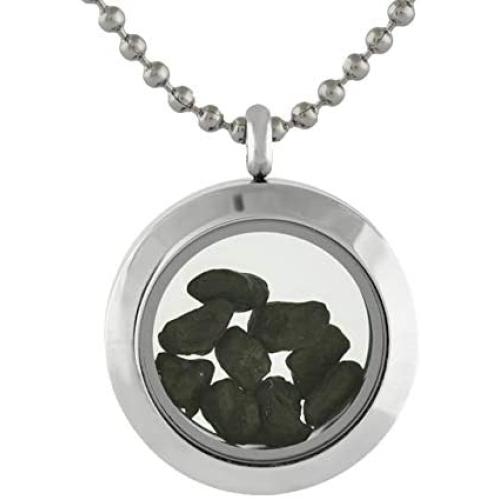 Starborn Gemstone Window Pendant in Stainless Steel