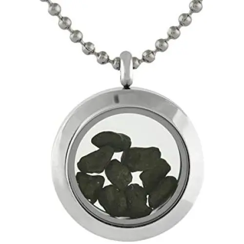 Starborn Gemstone Window Pendant in Stainless Steel Starborn Gemstone Window Pendant in Stainless Steel