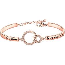 KUIYAI My Story isn’t Over Yet Bracelet Self Harm Awareness Survivor Gift Inspirational Jewelry