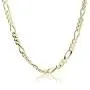 Figaro Chain Link in Gold Plated Sterling Silver, Rose Gold Plated Sterling Silver & Sterling Silver 2mm Italian 7-42 Inch Bracelets and Necklaces